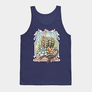 Summer rainbow succulent flowers with Scorpion Tank Top